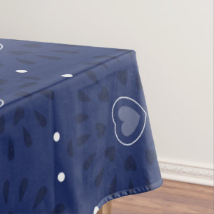 Heart Patterned Texas State Flag Tablecloth