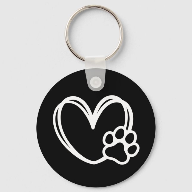 Heart paw Keychain (Front)