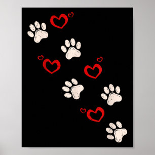 Heart Paw Print Valentines Day Dog Lover Puppy Lov