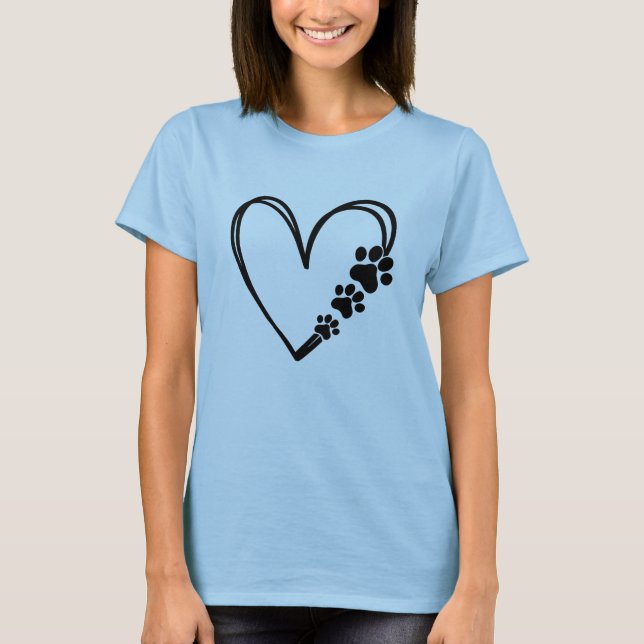 Heart Paw  T-Shirt (Front)