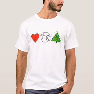 Heart, Peace, Christmas T-shirt
