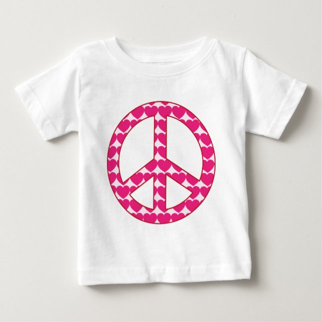 Heart Peace Sign Baby T-Shirt (Front)