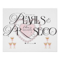 Heart Pearls Prosecco Bubbly Bridal Shower Welcome