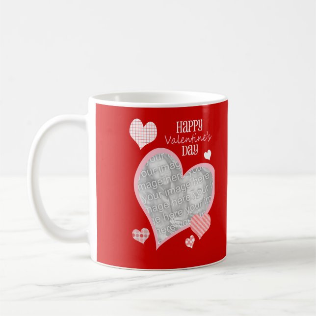 Heart Personalised Photo Mug (Left)