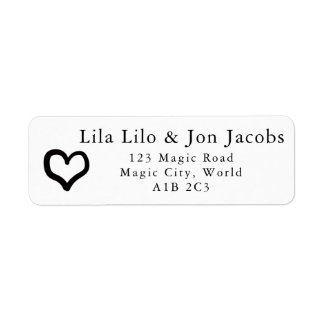 Heart Personalized Return Address Label