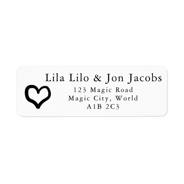 Heart Personalized Return Address Label (Front)