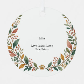 Heart Pet Botanical Metal Circle Tree Decoration