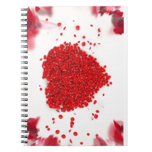 Heart Petals Spiral Notebook (Front)