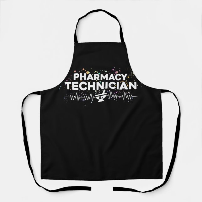 Heart Pharmacy Technician Pharmacist Pharmacy Tech Apron (Front)
