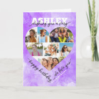 Heart Photo Collage Birthday Card – Loving Group G