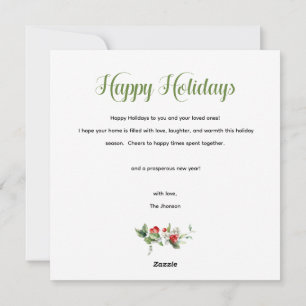 Heart Photo Collage Handwritten Happy Holiday Card
