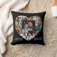 Heart Photo Collage I Love You Personalised Black