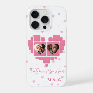 Heart Photo Design & Custom Names Romantic iPhone 15 Pro Case