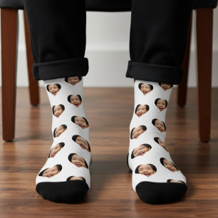 Heart Photo Funny Gag Gift Valentine's Day White Socks