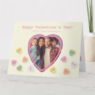 Heart Photo Happy Valentine's Day Candy Hearts Card