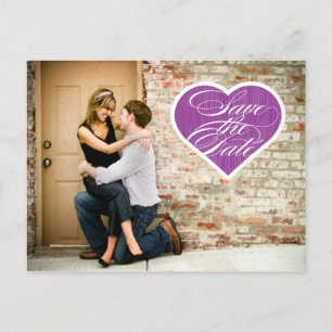 Heart     Photo Save the Date Postcard