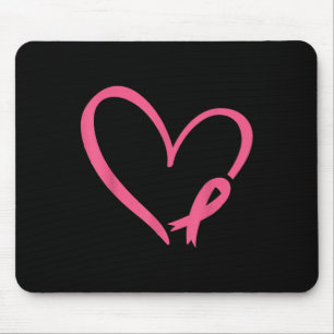 Heart Pink Ribbon Breast Cancer Awareness Month Wo Mouse Pad