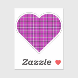 Heart Plaid Pink Purple Black