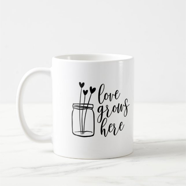 Heart Planter Jar - A Charming Mug (Left)