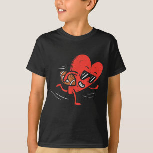 Heart Playing American Football Valentines Day Spo T-Shirt