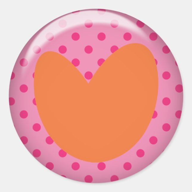 Heart- Polka dots Sticker (Front)
