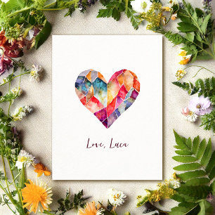 Heart postcard for a lovely Valentine