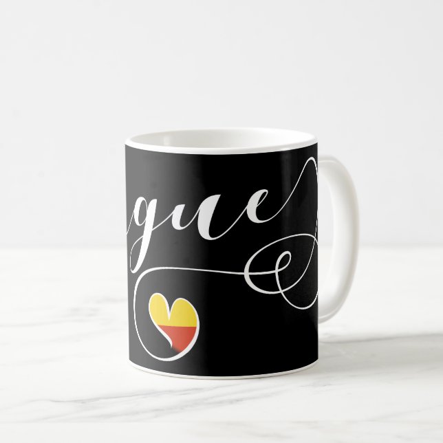 Heart Prague Mug, Czech Republic Coffee Mug (Front Right)