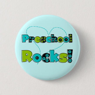 Heart Preschool Rocks Tshirts and Gifts 6 Cm Round Badge