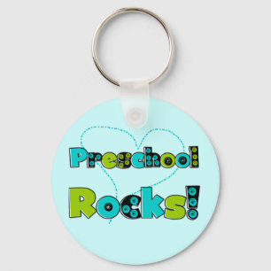 Heart Preschool Rocks Tshirts and Gifts Key Ring