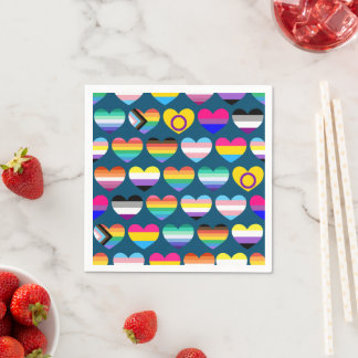 Heart Pride Flags Napkin