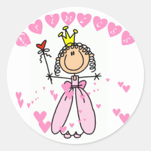 Heart Princess Tshirts and Gifts Classic Round Sticker