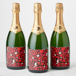 Heart Print Sparkling Wine Label