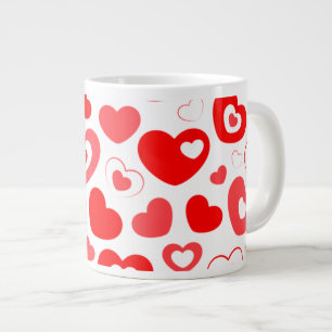 Heart printed coffee mug
