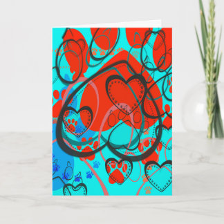 Heart Prints Pet Sympathy Card