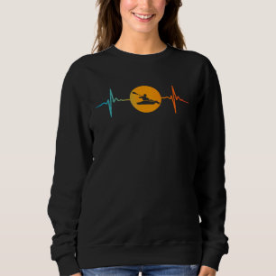 Heart Pulse Lake Kayaking Water Sport Sweatshirt
