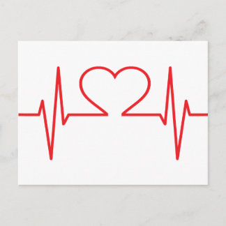 Heart Pulse Monitor Postcard