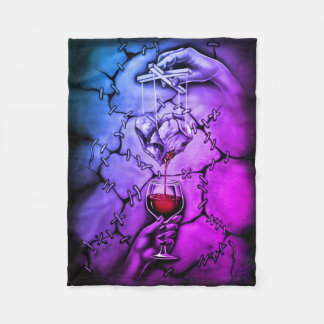 Heart Puppet Fleece Blanket