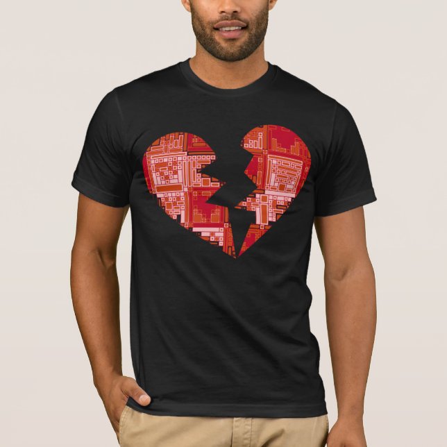Heart Puzzle Art deco T-shirt (Front)