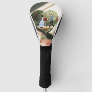 Heart Puzzle Golf Head Cover – Romantic Design