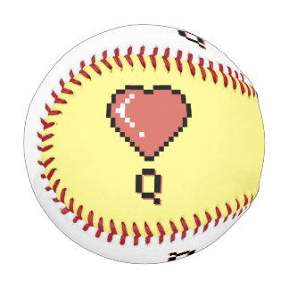Heart queen black outline baseball