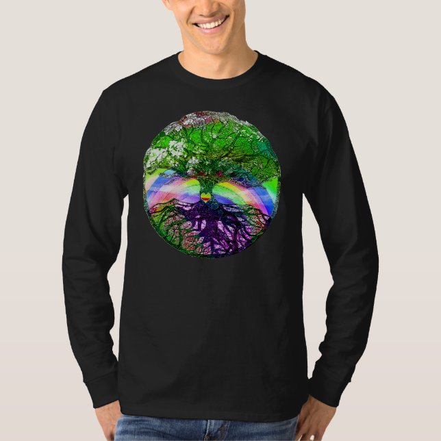 Heart, Rainbow and Tree of Life Tshirt (Front)