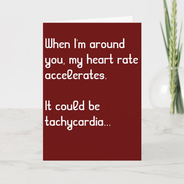 Heart Rate Funny Medical Valentine's Day Card (Front)
