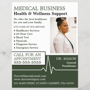 Heart Rate, General Practitioner, Nurse, Medical Flyer