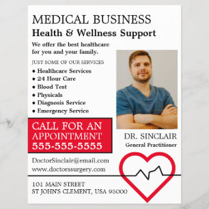 Heart Rate Monitor, Physician, Nurse, Medical Flyer