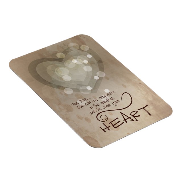 Heart Religious Encouragement, Grunge Magnet (Right Side)