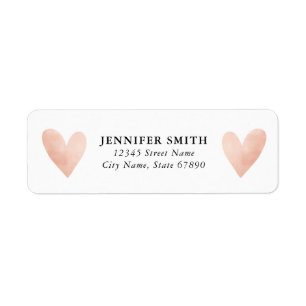 Heart Return Address Labels