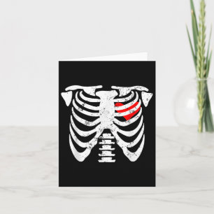 Heart Rib Cage X-ray Adult Kids Funny Valentine Sk Card