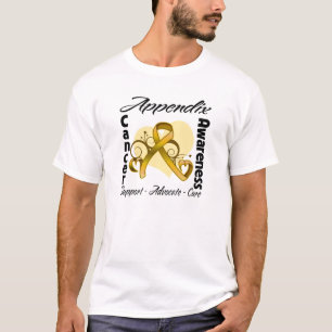 Heart Ribbon - Appendix Cancer Awareness T-Shirt