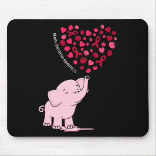 Heart Ribbon Brain Aneurysm Awareness Month Graphi Mouse Pad