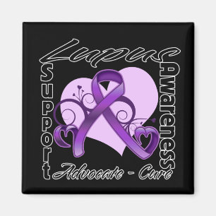 Heart Ribbon - Lupus Awareness Magnet